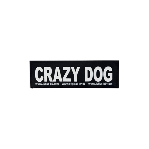 Julius K9 tekstlabel Crazy Dog | Large