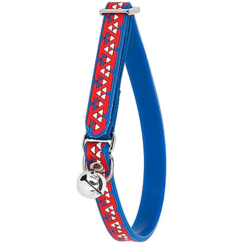 Kattenhalsband PVC Blauw/Rood