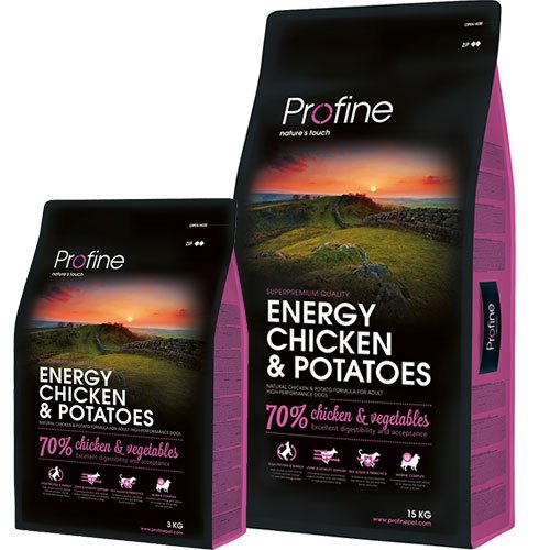 Afbeelding Profine Energy Chicken & Potatoes 3kg/15kg 3 kg Hondenvoer door Wohi.nl