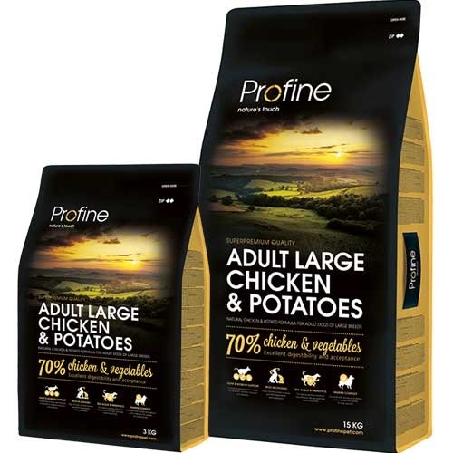 Afbeelding Profine Adult Large Breed Chicken & Potatoes 3kg/15kg 3 kg Hondenvoer door Wohi.nl