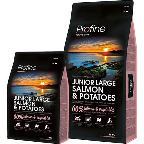 Afbeelding Profine Junior Large Breed Salmon & Potatoes 3kg/15kg 3 kg Hondenvoer door Wohi.nl